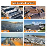 Feuille de géomembrane imperméable en HDPE LDPE LLdPE pour l'aquaculture, la pisciculture, le réservoir, le barrage