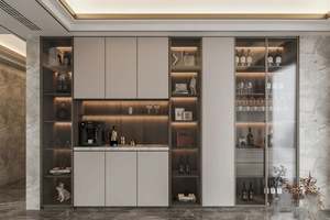 Customized Size Solid Wood <b>Sideboard</b> Restaurant Furniture Made From Environmentally Protected Materials - Product Image 4