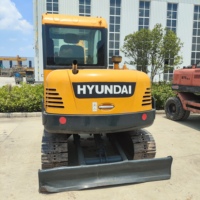 Mini-excavatrice compacte Hyundai 60 à haute efficacité, excavatrice hydraulique sur chenilles, petite machine de construction pour les projets d'aménagement paysager