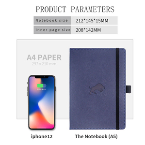 A5 couverture <span class=keywords><strong>en</strong></span> tissu à feuilles mobiles cadeau PP cahier ensemble PU cuir spirale Journal planificateur Gratitude qualité papeterie fournitures scolaires - Product Image 6