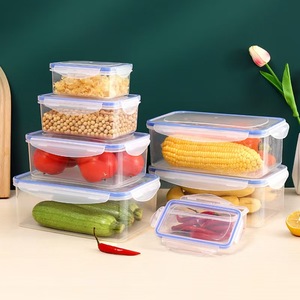 Refrigerador <span class=keywords><strong>Rectangular</strong></span> Sellado para Cocina, Caja de Almacenamiento con Tapa de Plástico, Fiambrera Calentada por Microondas - Product Image 1