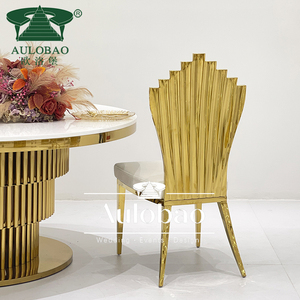 เก้าอี้รับประทานอาหารสแตนเลสสตีลทันสมัยปรับระดับได้สำหรับงานแต่งงาน งานเลี้ยง บ้าน อพาร์ตเมนต์ และงานอีเว้นท์ในโรงแรม - Product Image 6