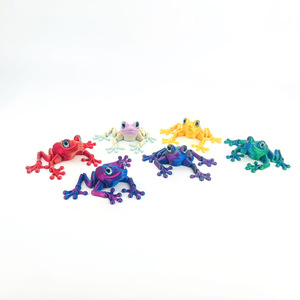 Set di Figurine di Rane Stampate in 3D, Articolate e Posizionabili, Giocattoli da Collezione e Decorazione - Product Image 1