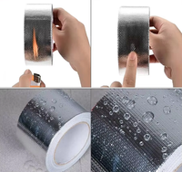 Ruban adhésif en fibre de verre enduit de silicone pour réparation de fuites de toiture, moteur de véhicule à énergie nouvelle, ruban adhésif en silicone avec feuille d'aluminium