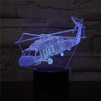 Avion de guerre, avion de chasse, lampes de nuit 3D, avion à réaction, lampe de table, lumières décoratives de Noël