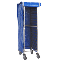 Housse de protection thermique imperméable en PVC pour chariot de boulangerie Rolltainer, pour conteneur à roulettes en aluminium, fermeture à boucle