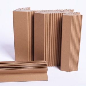 Protectores de borde de papel laminado V-Board marrón Protector de esquina de cartón Protector de borde reforzado para protección de borde de carga