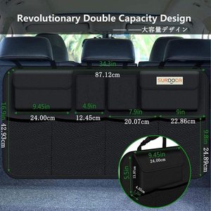Sac de rangement universel pour siège arrière de voiture organisateur de coffre de voiture <span class=keywords><strong>en</strong></span> cuir pliable sacs de rangement étanches pour voiture - Product Image 3