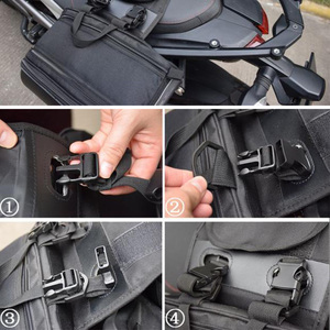 Sac de selle de moto PU sac de selle arrière de moto avec housse étanche 36L-58L - Product Image 6