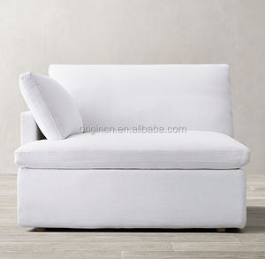 Meubles de salon d'intérieur Tissu d'ameublement Bras de rail élancés Ensemble de canapés sectionnels en forme de U - Product Image 5