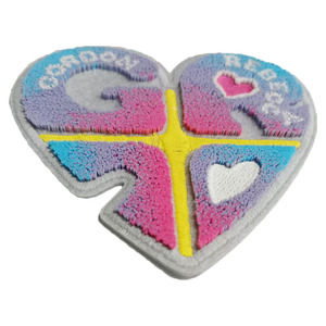 Parches bordados de costura de coche con bordado de cepillo de dientes de alta densidad con gradiente personalizado, diseñados para personalizar la ropa - Product Image 1