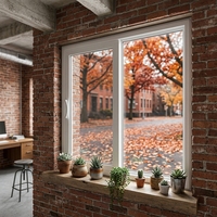 Fenêtres coulissantes en vinyle LEDOW P80 certifiées AAMA de qualité constructeur avec commande facile pour les nouveaux chantiers de construction