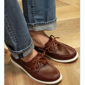 Nouvelles chaussures décontractées britanniques rétro en cuir pleine fleur faites à la main pour hommes, chaussures en cuir véritable - Product Image 3