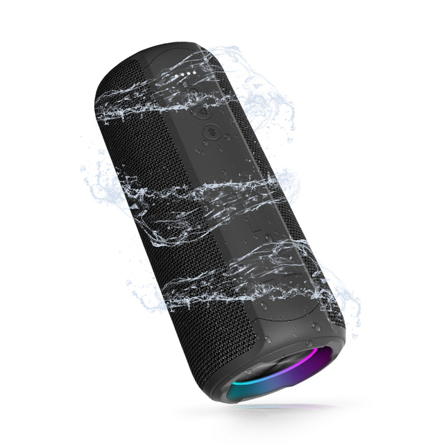 Outdoor Portable Waterproof Ipx7 Led Rgb Light Loa Karaoke Shower Speaker 12w Mp3 Player bluetooth Music Speaker