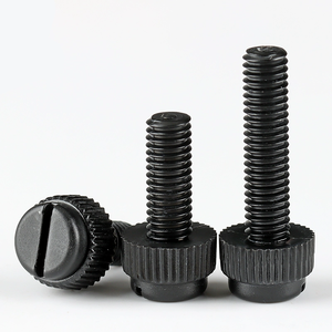 Vis en nylon noir M3 - M10 Boulons en plastique noir PA66 Vis noire 4-40X1/8 Vis moletée fendue transparente - Product Image 3