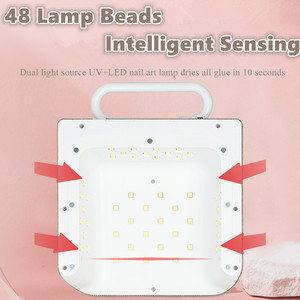 Lampe à ongles UV LED rechargeable 220W en diamant, lampe UV automatique pour ongles, séchage rapide, vente en gros - Product Image 5