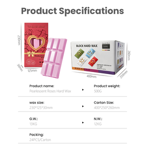 Nuovo Blocco di Cera Dura Perlescente per Depilazione 500g, Basso Punto di Fusione, Senza <span class=keywords><strong>Rossore</strong></span>, Asciugatura Rapida, Pelle Sensibile, 6 Settimane, 11 Profumazioni, OEM - Product Image 4