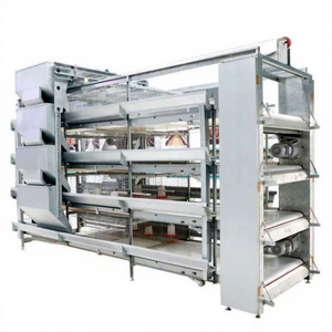 Système de cages en batterie de type A pour poules pondeuses avec mangeoire et ligne d'abreuvement par pipette - Product Image 1