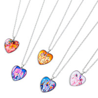Collier pendentif cœur K-Pop en gros, bijou mode charm, cadeau femme fille, colliers pendentifs tendance