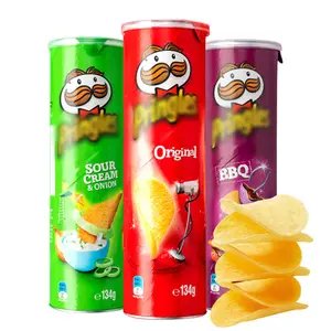 Vente en gros 134g de chips de pommes de terre en conserve Snack croustilles exotiques