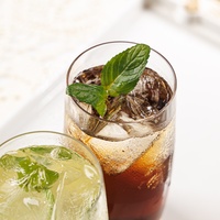 Verres à whisky Highball en verre soufflé transparent à base épaisse pour hôtels et restaurants (OEM/ODM)