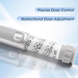 Reusable Durable Metal Peptide <b>Pen</b> V1 with Custom Logo <b>Refillable</b> Adjustable Dose Injection <b>Pen</b> for 3ml Glass Cartridge Vial - Product Image 1