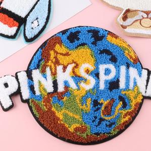 Wholesale Heat <strong>Transfer</strong> 3d Logo Big Letter <strong>Embroidery</strong> Patch Iron on Chenille Patches for Garment - Product Image 4