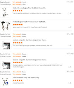 Penjepit Tengkorak Mayfield dengan Sandaran Kepala Silikon untuk Operasi Kepala dan Otak, Rangka Penyangga Operasi Kepala Manual, Menerima Layanan OEM - Product Image 5