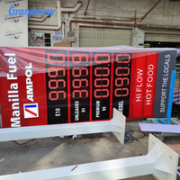 Panneau d'affichage numérique LED pour station-service en plein air, panneau publicitaire, poteaux totem, enseignes
