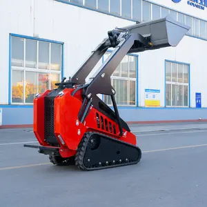 Ditch Witch type crawler mini skid steer loader stand on behind skid steer loader con accessori trencher e coclea vendita calda