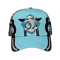 Casquette de baseball pour homme de haute qualité et tendance, 5 panneaux en daim, visière incurvée, motif patchwork, broderie 3D, avec strass