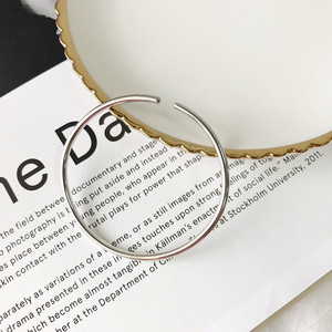 Nhà sản xuất trang sức cao cấp tối giản cổ điển JF16047, vòng tay kiểu dáng chữ C mở bằng bạc sterling dành cho nữ - Product Image 5