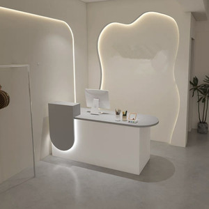 Small <b>MINI</b> Counter Front <b>Desk</b> Reception <b>Desk</b> Cash Register Modern Minimalist Clothing Store Milk Tea Shop Beauty Salon Counter - Product Image 4