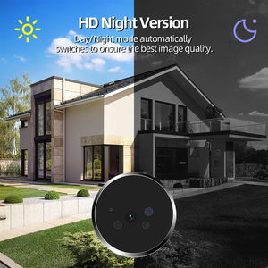 Vidéophone 2.4G WiFi 3MP Détection <span class=keywords><strong>de</strong></span> corps humain par radar 140 °   Caméra <span class=keywords><strong>de</strong></span> visionneuse <span class=keywords><strong>de</strong></span> <span class=keywords><strong>porte</strong></span> numérique avec angle <span class=keywords><strong>de</strong></span> <span class=keywords><strong>vue</strong></span>, vision nocturne et communication unidirectionnelle - Product Image 5