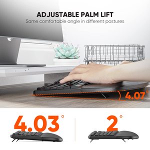 MEETION DirectorC Ergonómico 2,4G Inalámbrico Recargable Teclado y Ratón Teclados Multimedia - Product Image 5