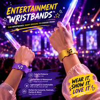 Bracelets jetables personnalisables en PVC souple, étanches, en vinyle, pour événements, fêtes, festivals