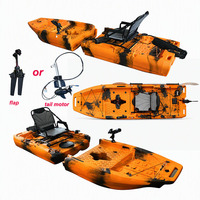 Kayak modulaire à double propulsion 9,2 pieds, monoplace, 2 sections, kayak de pêche avec pédalier et moteur électrique, écologique et léger