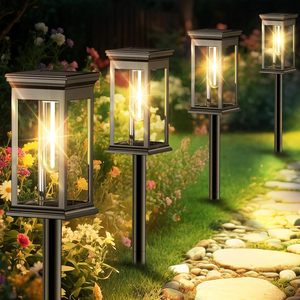 Outdoor Solar Pathway <b>Lights</b> Waterproof LED Lawn Lamp Solar <b>Light</b> Garden Path <b>Landscape</b> Tungsten <b>Lights</b> - Product Image 1