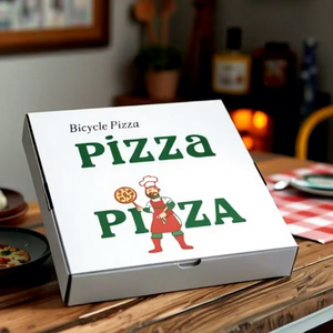 <span class=keywords><strong>Caja</strong></span> de Pizza Blanca Personalizada con Recubrimiento Superficial para Comida para Llevar, <span class=keywords><strong>Caja</strong></span> de Embalaje que se Puede Imprimir con Logotipo para Comida para Llevar - Product Image 4