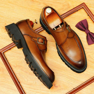 Business formal men's leather <b>shoes</b> - genuine leather breathable Oxford style with buckle fastening and casual style men's - Product Image 5