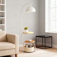 Lampadaire sur mesure avec table d'appoint, logo couleur OEM, éclairage décoratif multi-scènes pour la maison