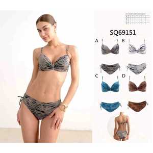 Conjunto de Bikini Push-Up de 2 Piezas para Mujer, Traje de Baño de Verano para Playa, Top Halter con Relleno, Braguita de Cintura Alta, Venta al por Mayor SQ69151 - Product Image 1