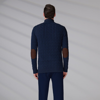 Logo personnalisé OEM ODM, vêtements en tricot haut de gamme, cardigan pour homme, hiver, décontracté, manches longues, fermeture éclair sur le devant, cachemire, pulls pour homme