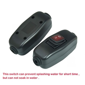 Interruptor de tornillo SPST de 6A y 250V con clasificación IP65 a prueba de agua, con indicador LED rojo para lámpara de mesa/escritorio/cama - Product Image 4