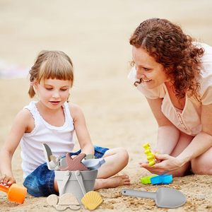 Ensembles de jouets de plage en <span class=keywords><strong>silicone</strong></span> colorés très populaires, accessoires de plage, seau à <span class=keywords><strong>sable</strong></span>, jouets de bain adaptés aux bébés - Product Image 5