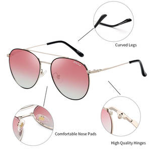 Lunettes de soleil Brief Jack Pilot pour femme, verres TAC, protection UV400, monture en métal, style 2312 - Product Image 3