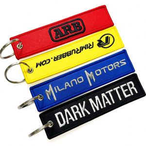 <b>Custom</b> Chain Hold Maker Embroidery Keychains Name Logo Embroidered <b>Key</b> Tags for Flight Clothing - Product Image 1