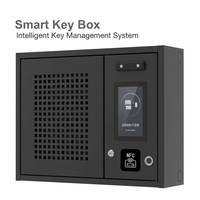 Armoire à clés intelligente à 10 emplacements RFID/NFC avec lecteur d'empreintes digitales et de reconnaissance faciale, système de gestion électronique des clés, murale, en acier laminé à froid