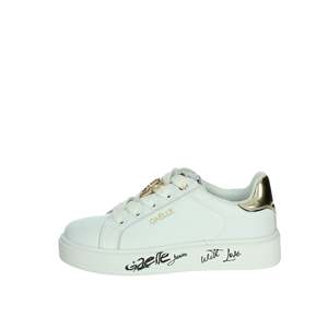 Zapatillas Deportivas para Niña Gaelle Paris, Blancas y Doradas, con Suela Gruesa y Diseño de Amor - Product Image 1