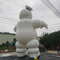 Ballon gonflable Stay Puft Marshmallow Man Ghostbusters, publicité personnalisée de dessin animé avec ventilateur intégré pour les décorations d'Halloween